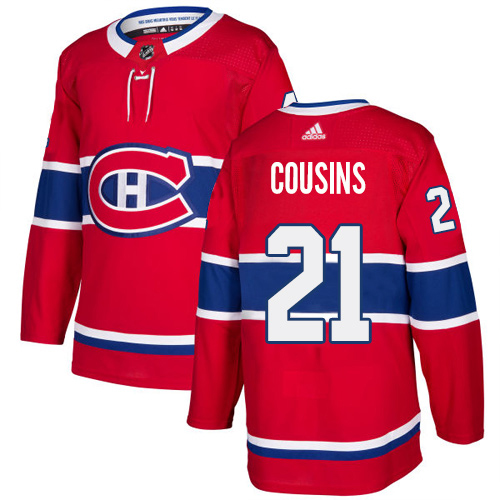 Adidas Canadiens #21 Nick Cousins Red Home Authentic Stitched NHL Jersey